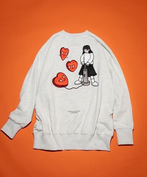 Kurt Wu × FREAK'S STORE / 風船 girl crew sweat