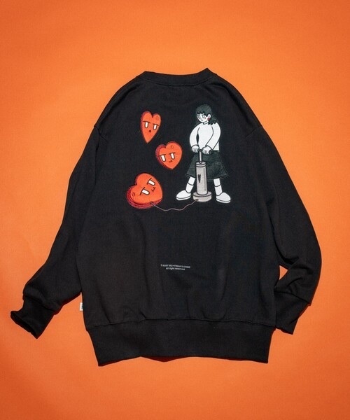 Kurt Wu × FREAK'S STORE / 風船 girl crew sweat