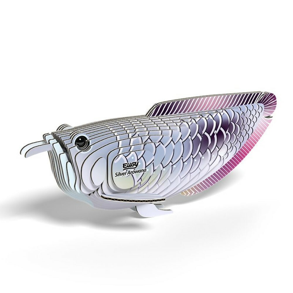 EUGY 3D Cardboard Kit Set Model - 124 Silver Arowana