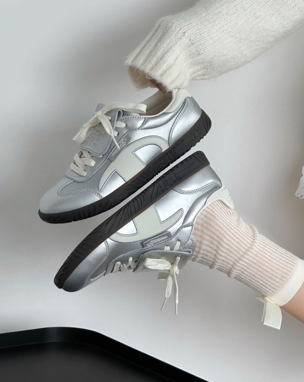 Champion Champ T-trainer 電鍍銀 銀色 銀灰色 Y2K 翻蓋鞋舌 復古 德訓鞋 板鞋 U4CFCTW14B1/預購