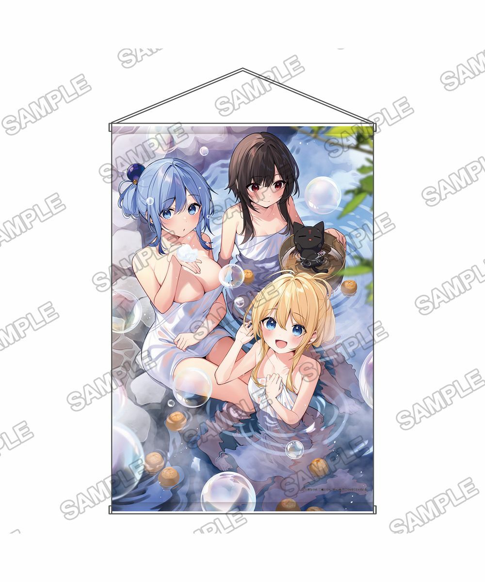 預購-『為美好的世界獻上祝福！』～泡溫泉～ B2掛軸【日本進口精品】