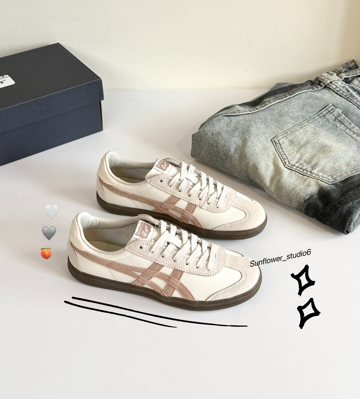 Onitsuka Tiger Tokuten 鬼塚虎 蜜桃棉花糖 灰白色 白粉色 皮革 復古 德訓鞋 1183C086-103/預購