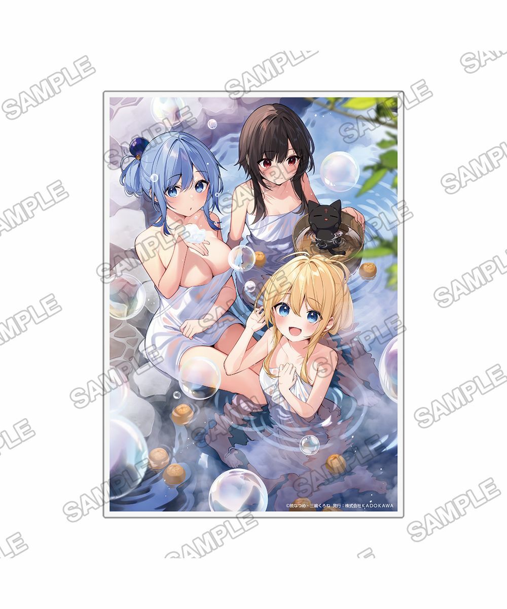 【限量販售】『為美好的世界獻上祝福！』～泡溫泉～ A5壓克力板【日本進口精品】