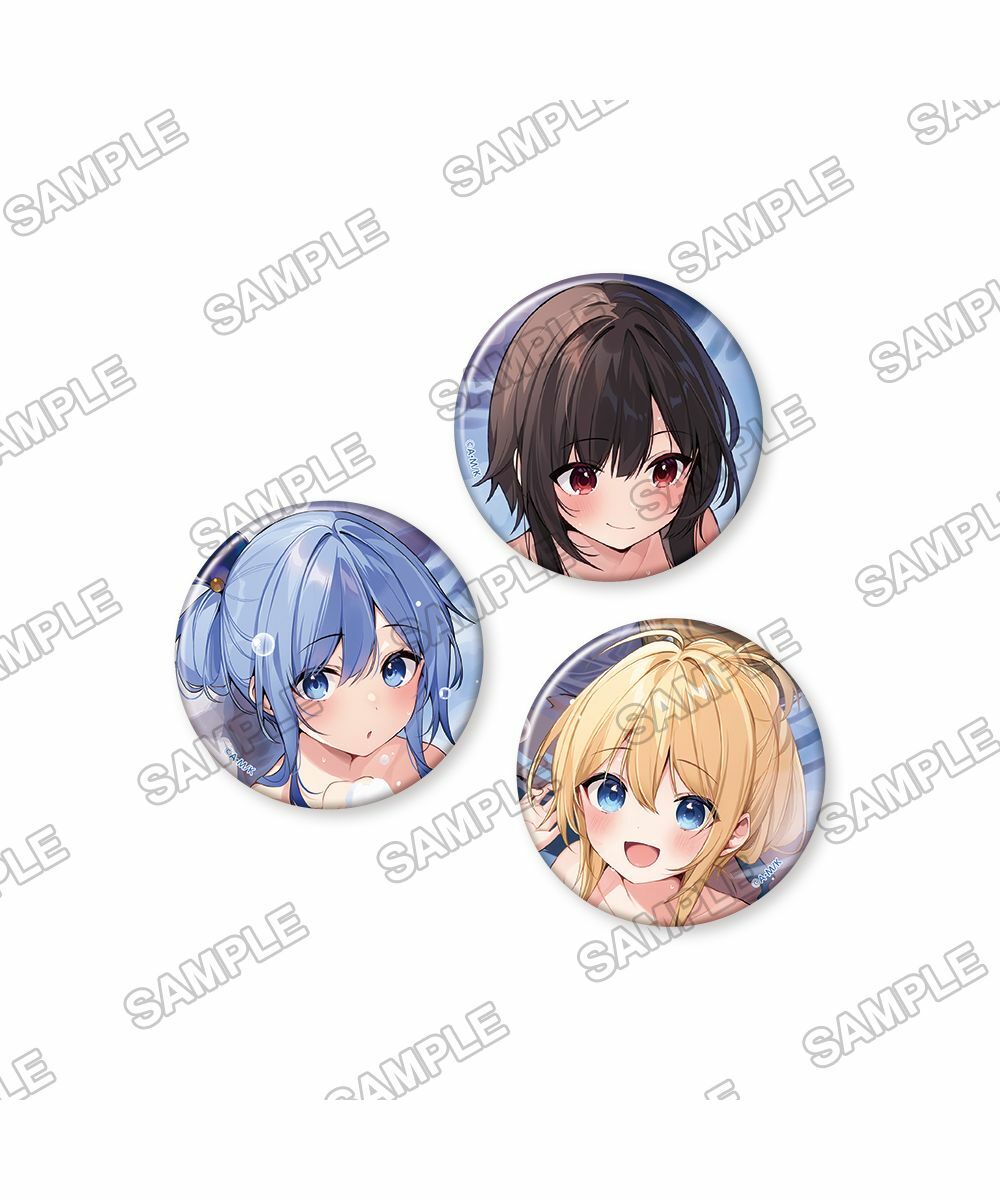 預購-『為美好的世界獻上祝福！』～泡溫泉～ 徽章3入套組【日本進口精品】