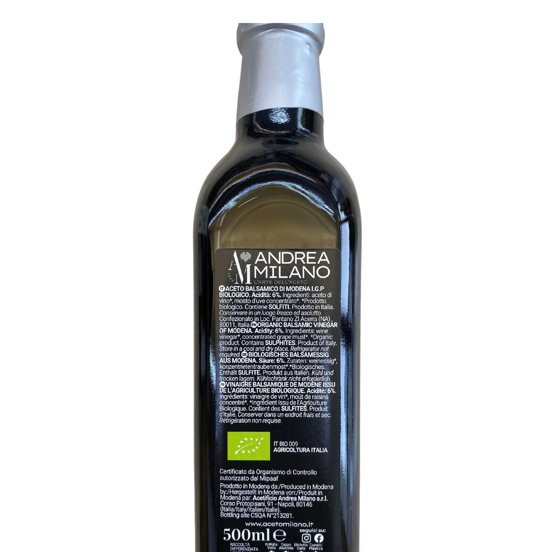 Organic balsamic vinegar of Modena silver leave 500ml (best before 30 June 2028)