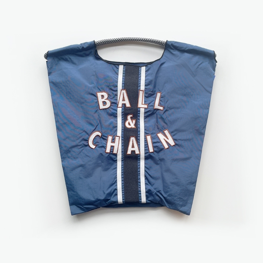 Ball＆Chain 刺繡環保購物袋 M號 - 藍 (30103732)