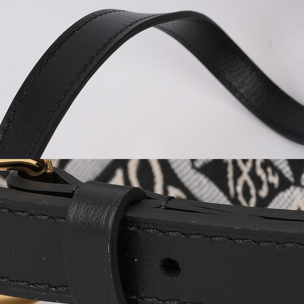 【Louis Vuitton / LV】Since 1854 Monogram 復古標誌布質郵差包(黑色)M57272