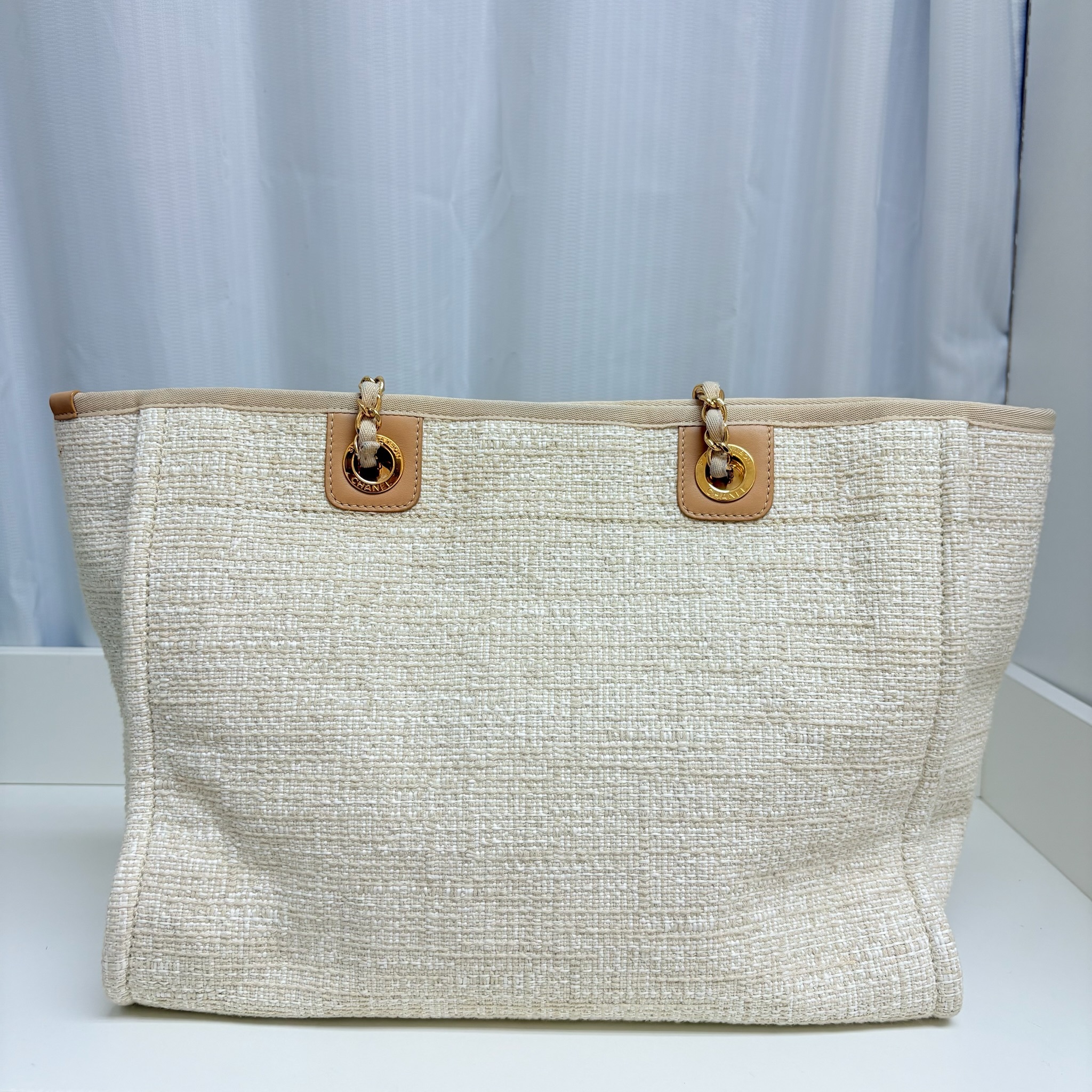 Chanel Deauville Tote Bag - Beige / Ghw