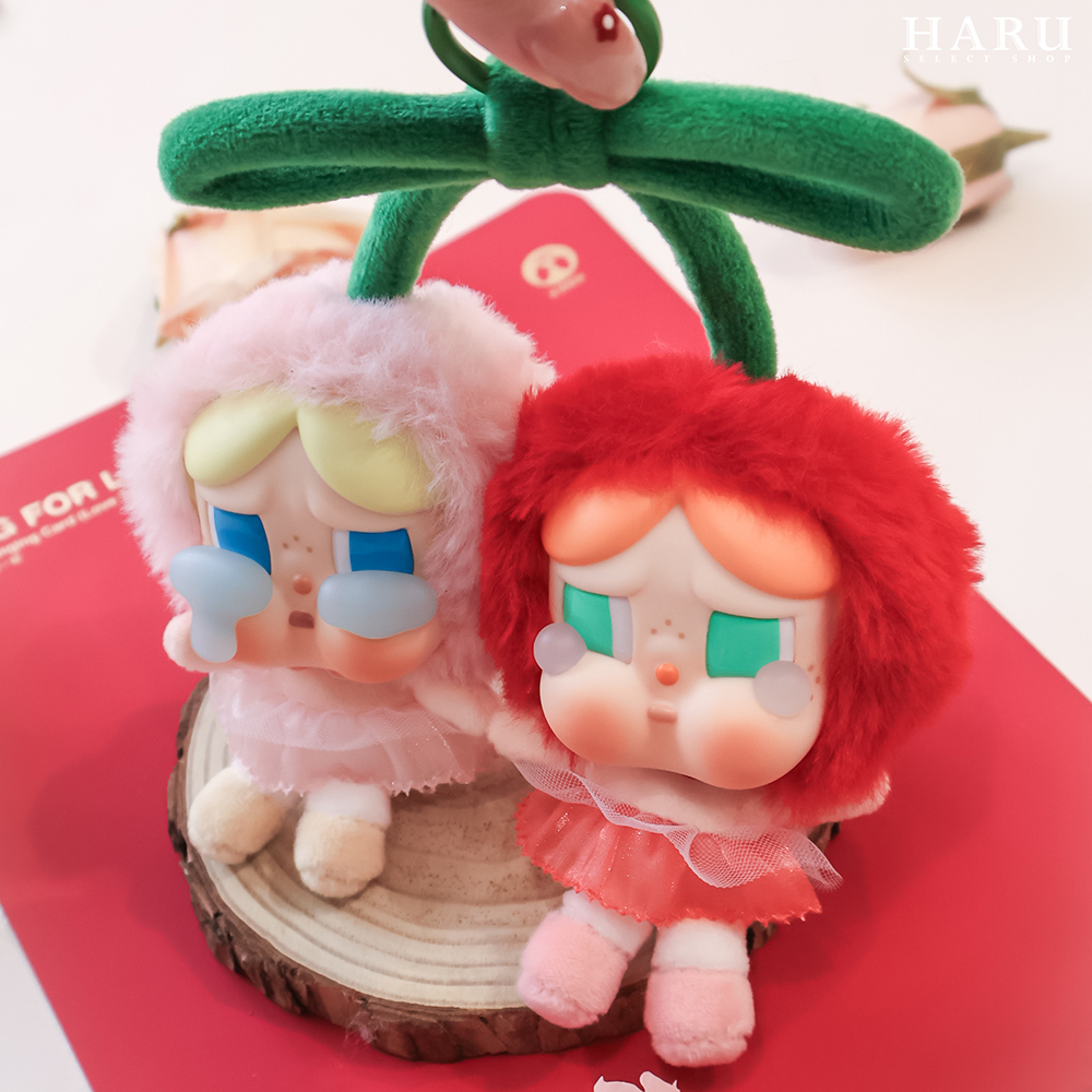 POP MART 泡泡瑪特 CRYBABY 哭娃 愛神的眼淚系列 甜在一起 搪膠毛絨 吊飾 櫻桃 吊卡 公仔