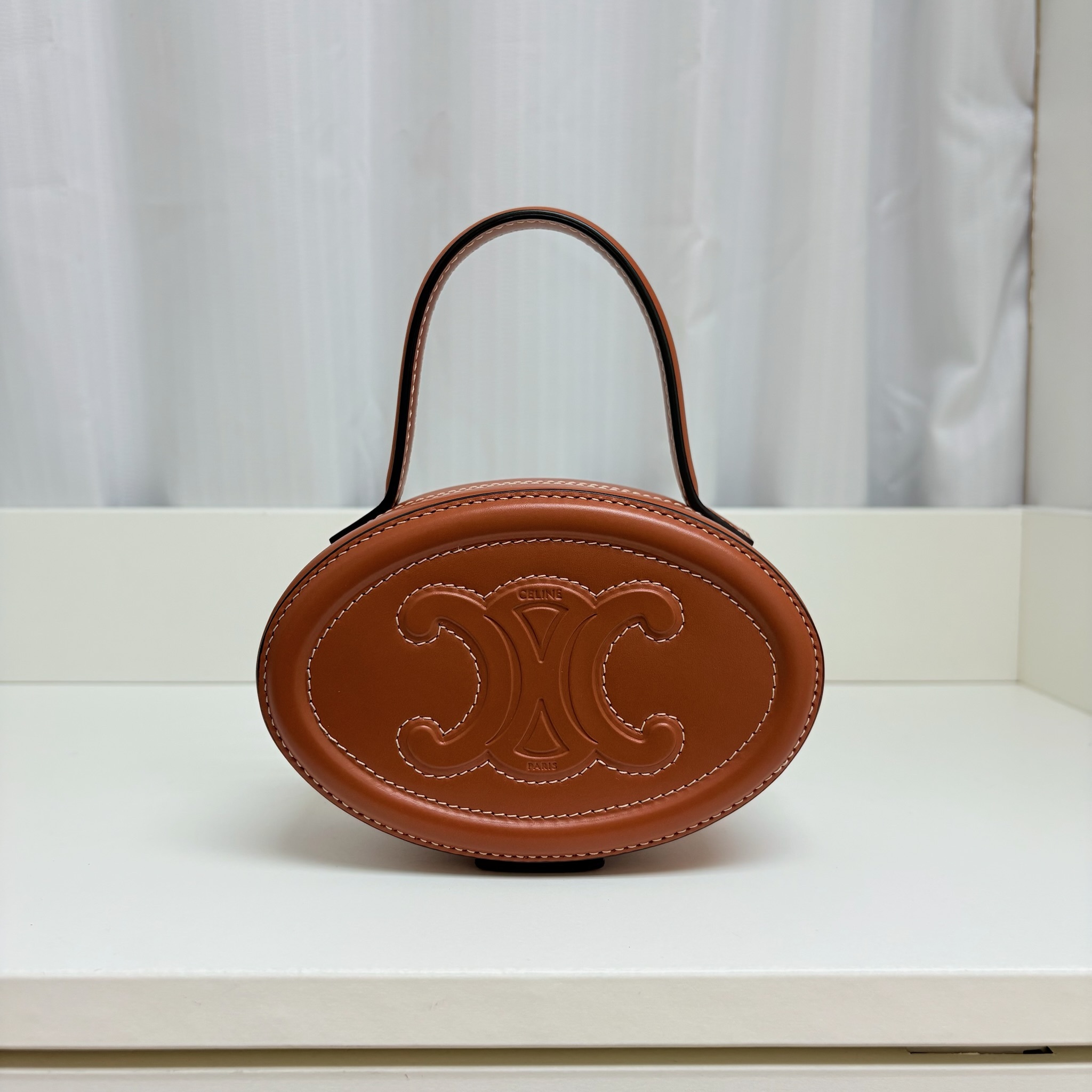 Celine Oval Cuir Triomphe Bag - Brown
