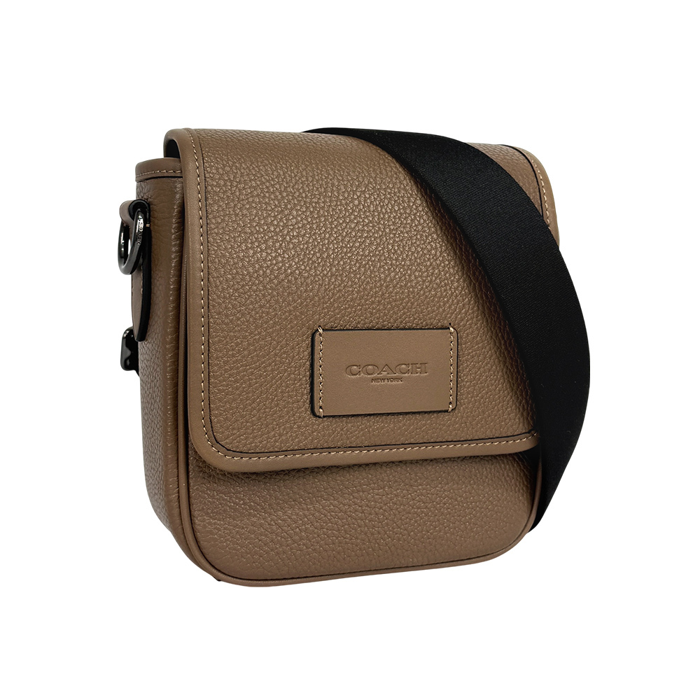 【COACH】Lucas 荔枝皮革翻蓋迷你斜背包