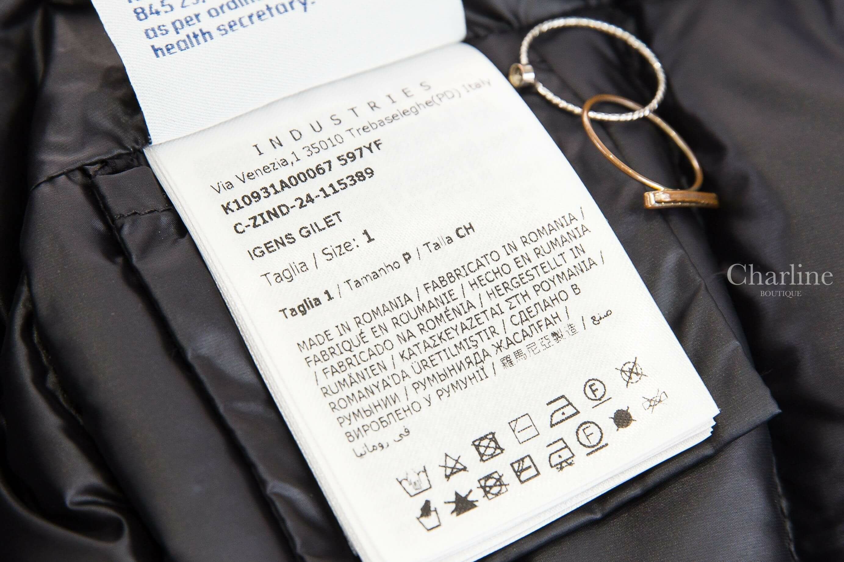 Moncler Igens Down Gilet 黑色小立領拉鍊口袋傘狀羽絨背心-Charline Boutique 精品代購