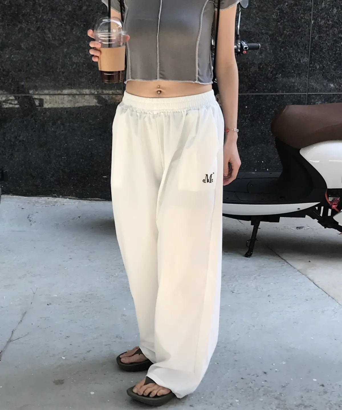 MUCENT CIELO LINEN WIDE PINTUCK PANTS