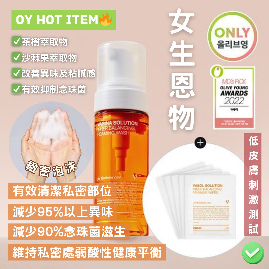 【現貨】【100%值得投資💗女生私藏恩物】Vasol 女性私密護理泡沫清潔液 150ml