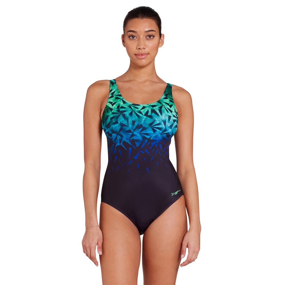 ZOGGS 女性《數位風尚》運動連身泳裝