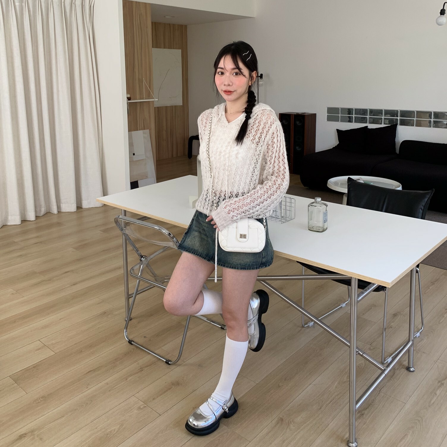 ISA_短裙必備膝下襪_1233