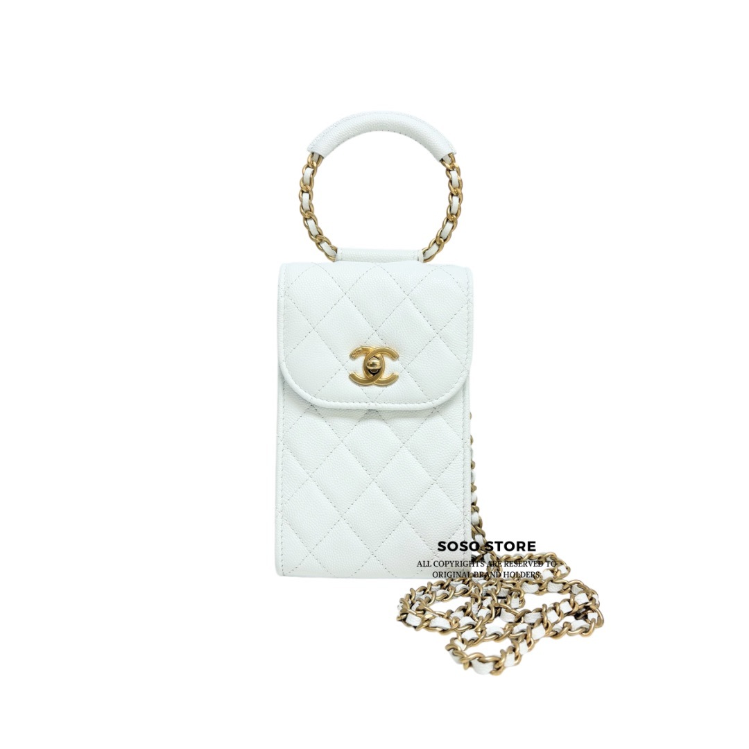 Chanel In The Loop Mini Crossbody bag - White / Ghw