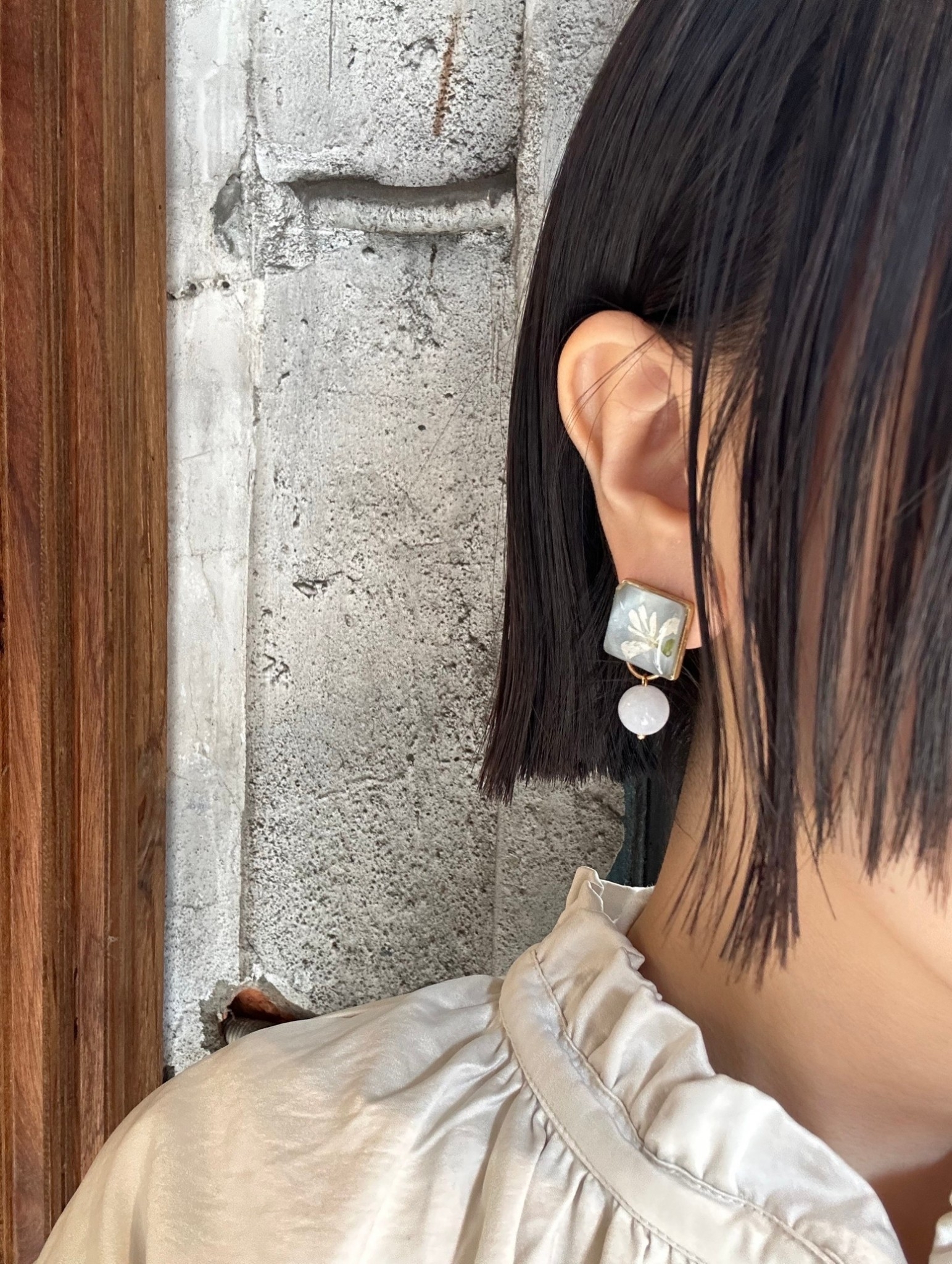 [anne_handmade] square aquamarine