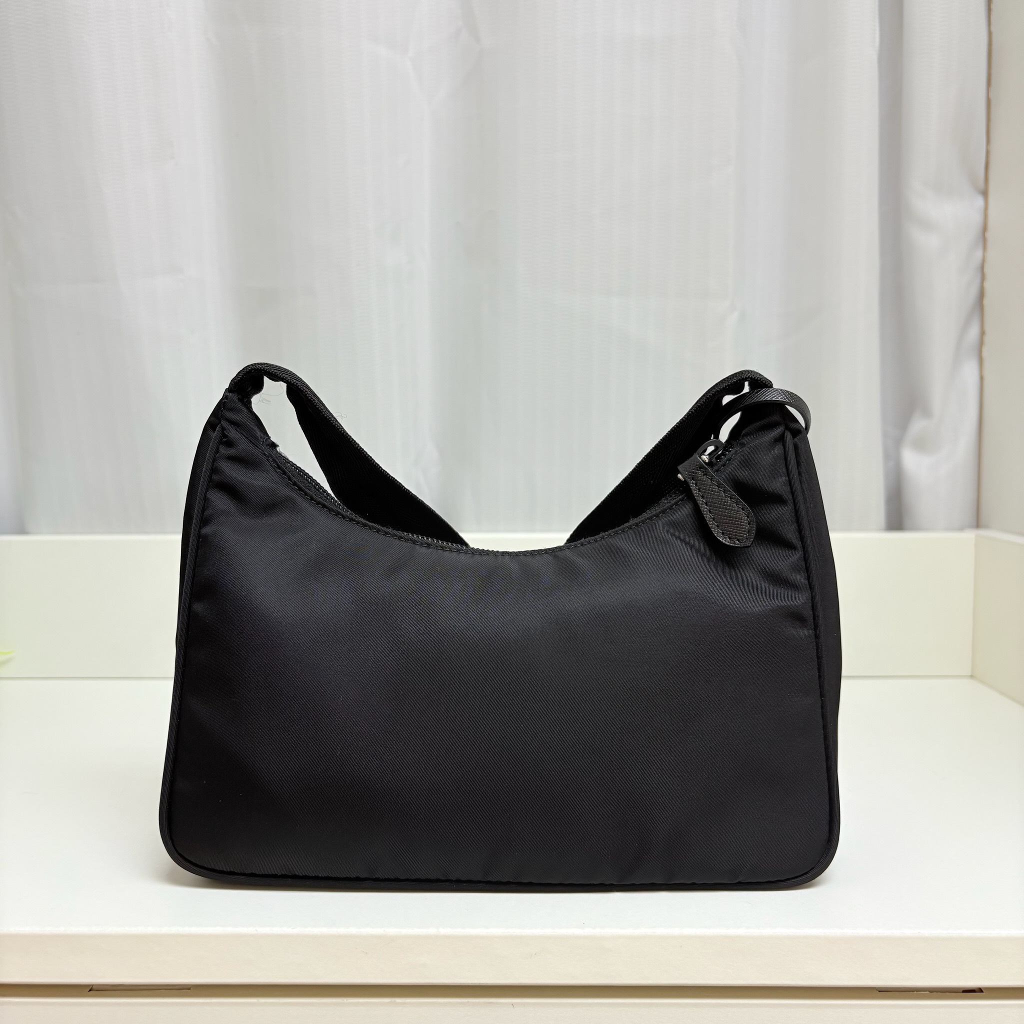 Prada Nylon Handbag - Black / Shw
