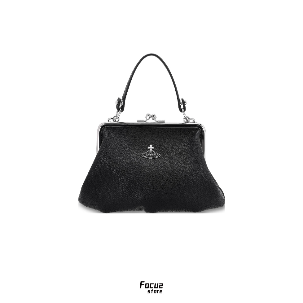 【Focus Store】預購 Vivienne Westwood Mini Logo PU Bag 西太后 黑色 餃子包 斜跨包 女款
