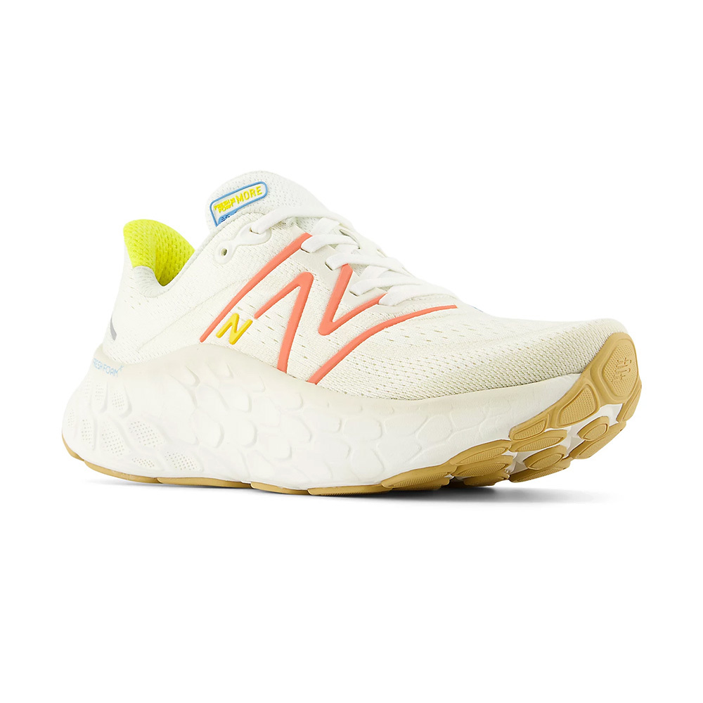 New Balance Fresh Foam X More V4 女款 米白橘色 D楦 緩震 慢跑鞋 WMORCF4