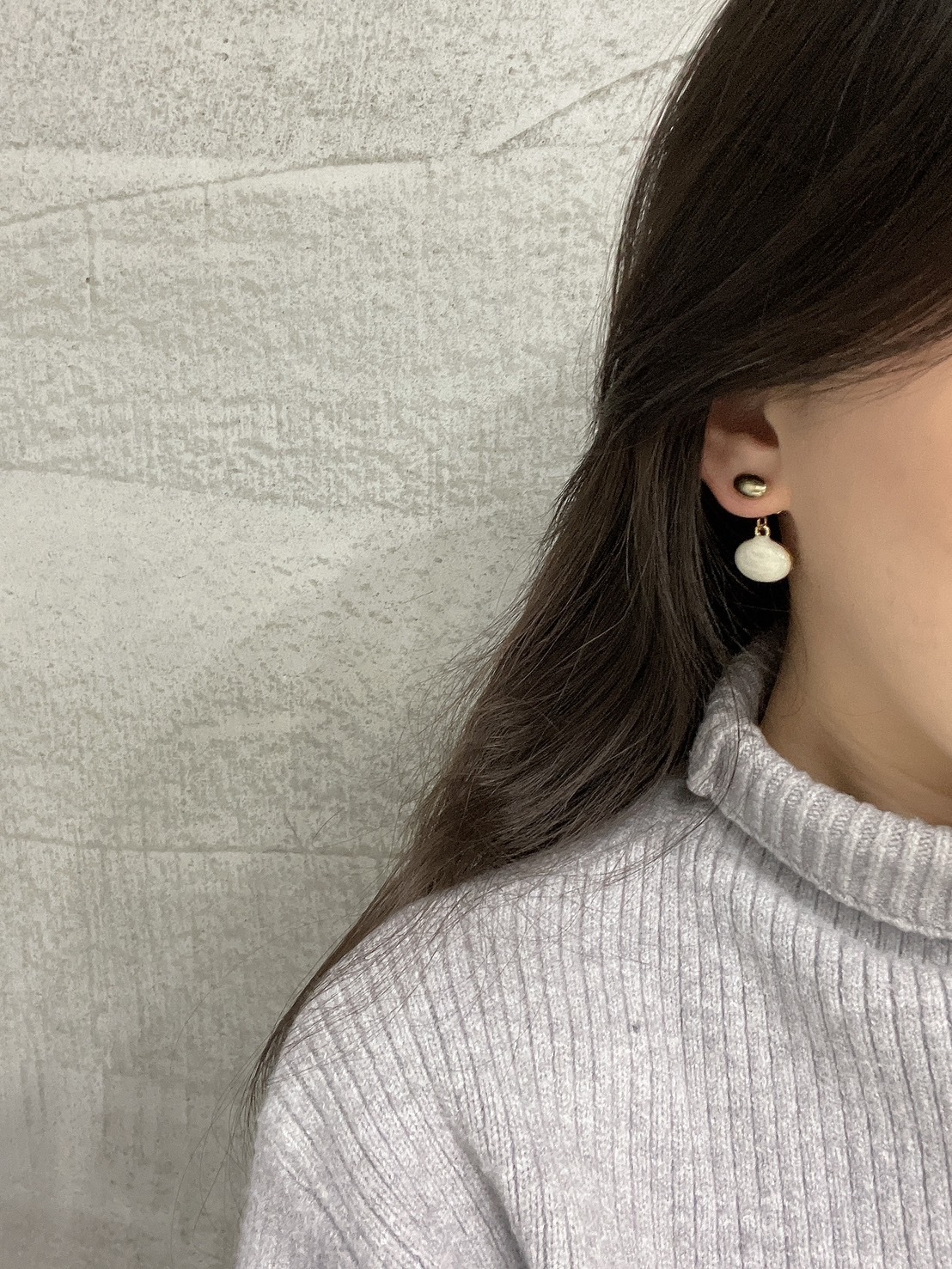 琺瑯油滴質感22戴耳針(925銀針)