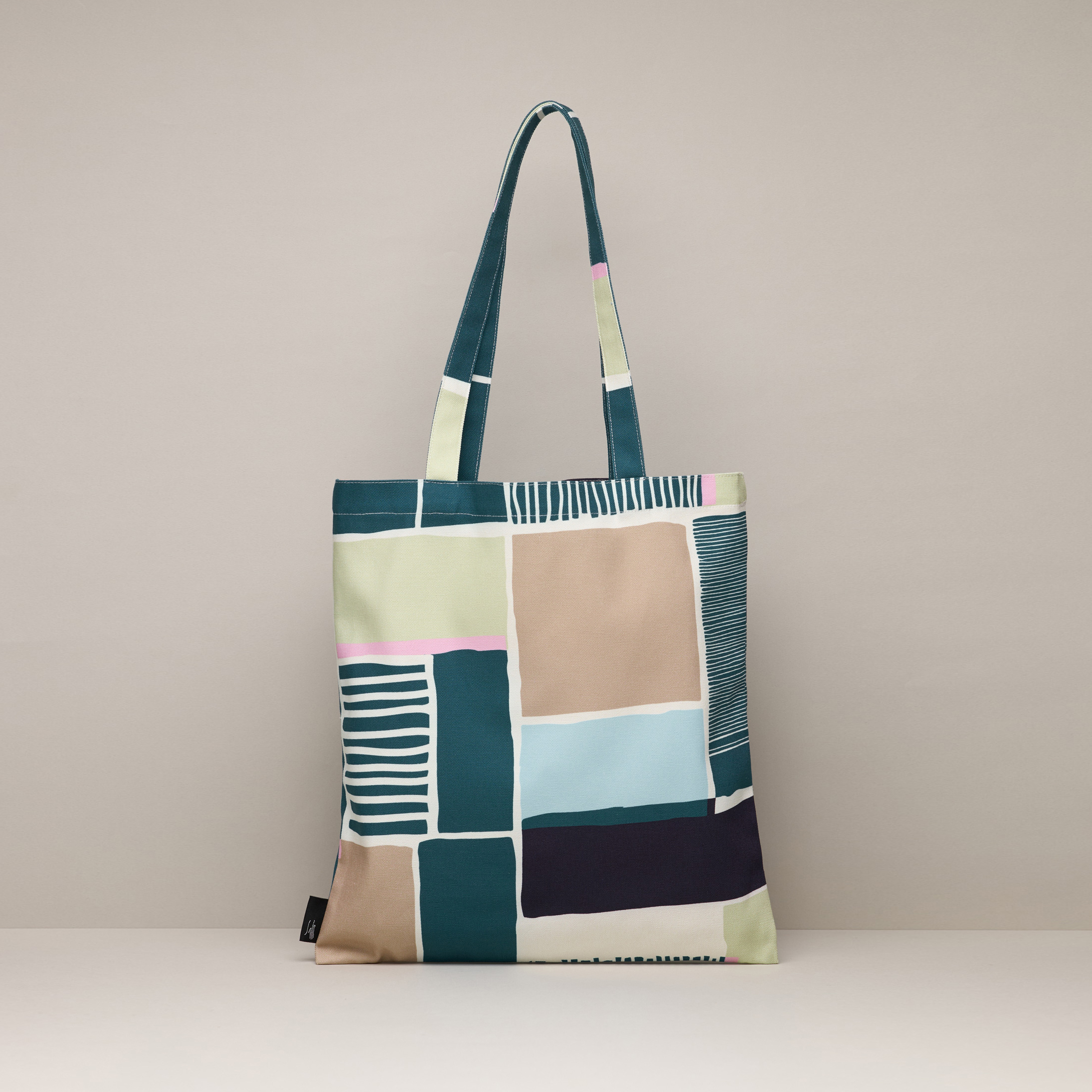 減簡托特包 / 方塊綠