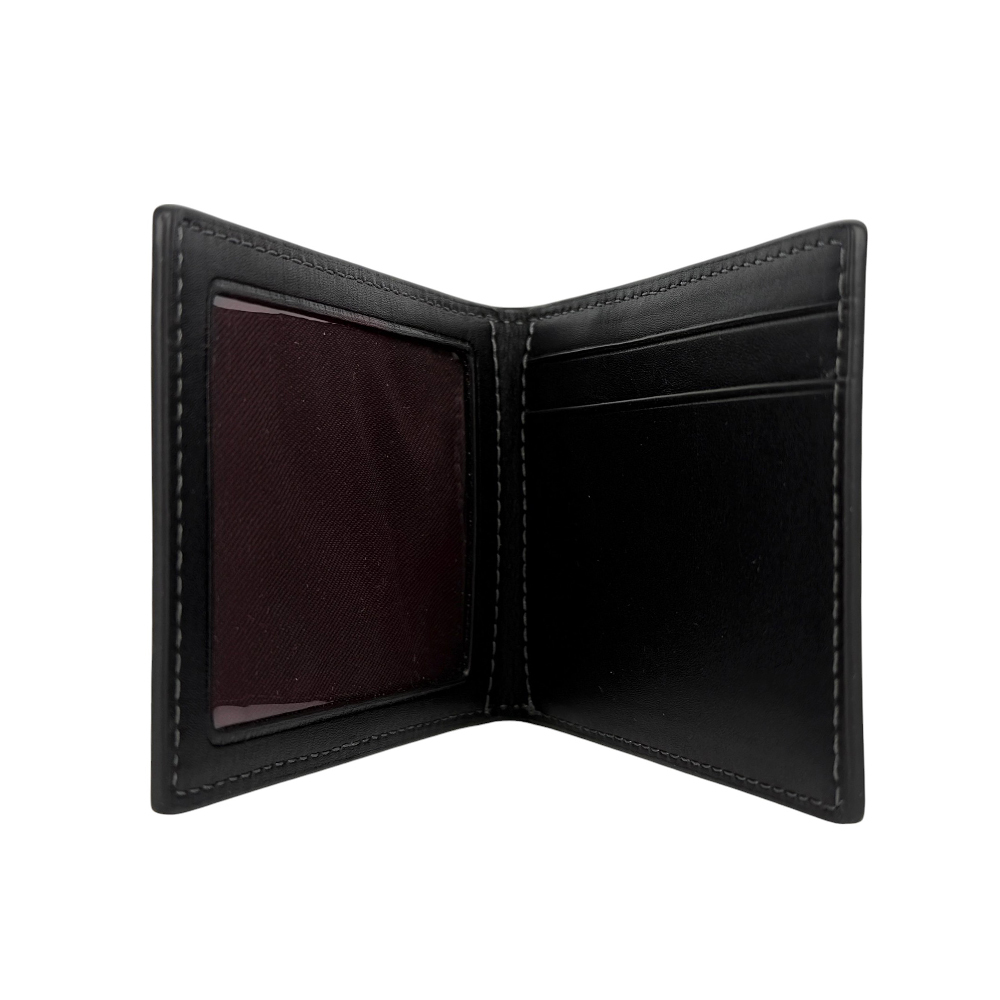 【COACH】星星壓印牛皮附活動式卡夾短夾+鑰匙圈禮盒組(黑色)CW350 QBLWO