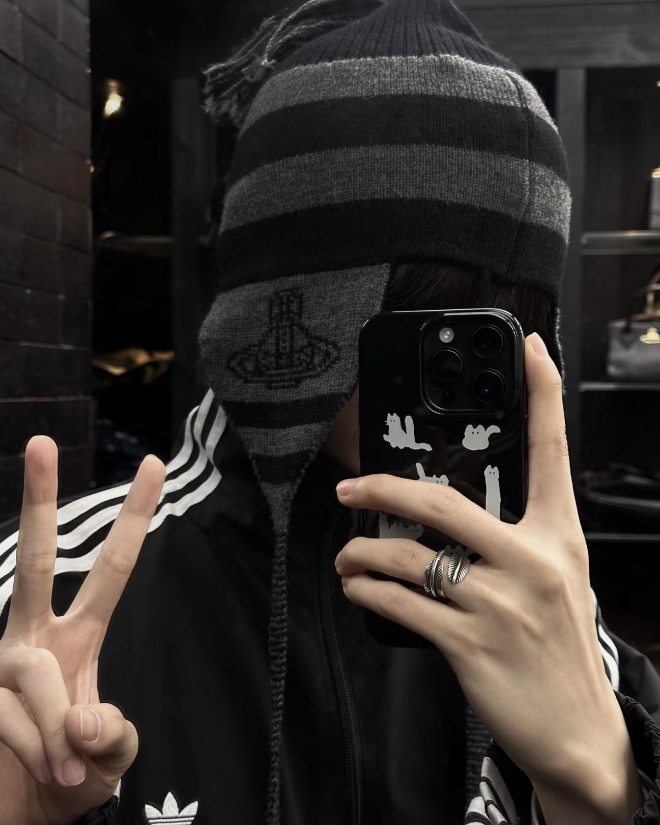 【Focus Store】預購 Vivienne Westwood Logo Tassel Beanie 西太后 黑色 流蘇 毛帽 羊毛