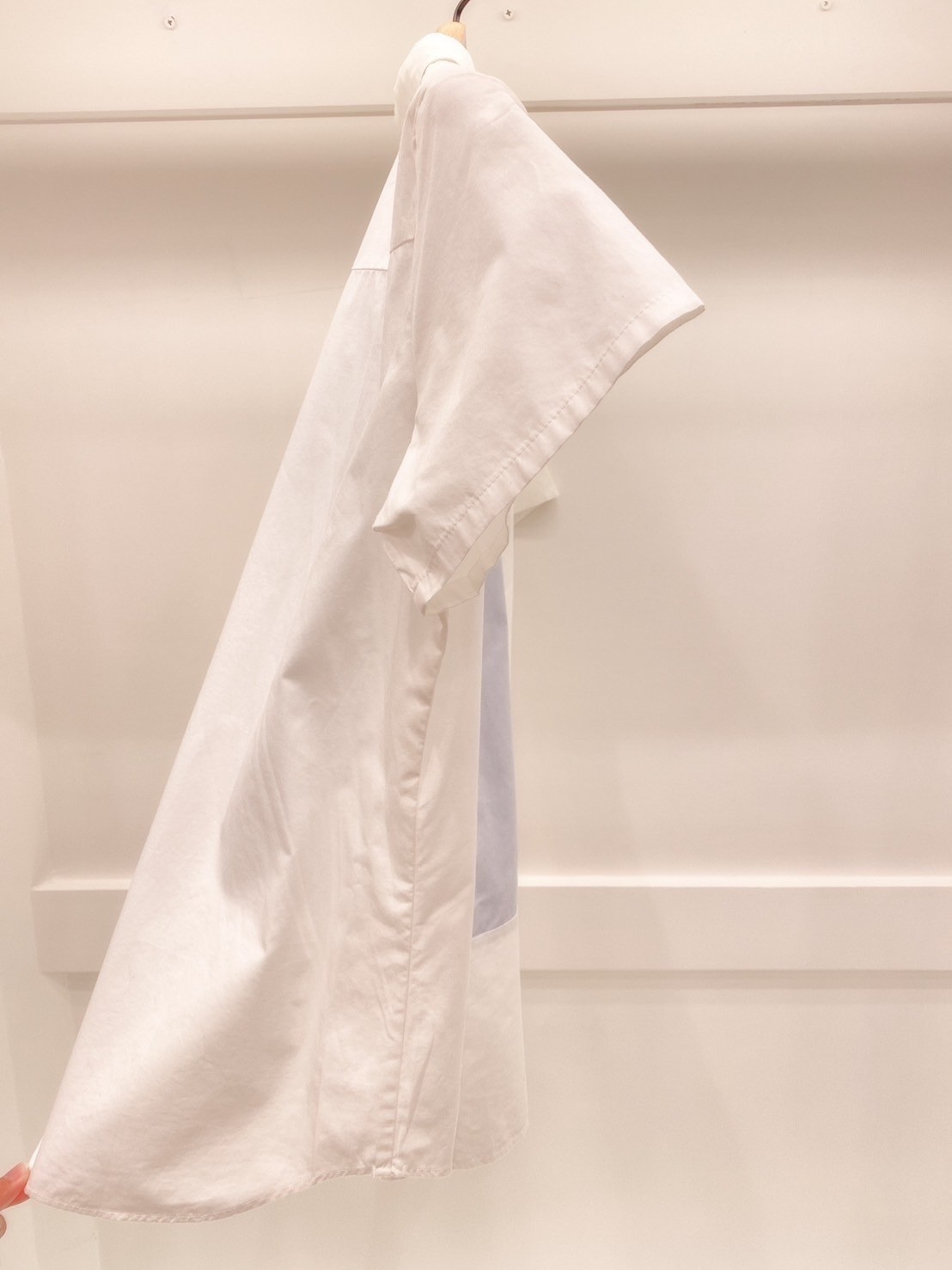 拼接雙色短袖襯衫