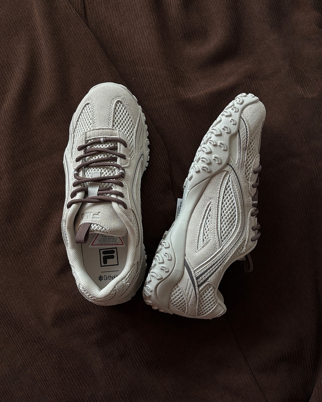 FILA ECHAPPE CREAM 車靜媛同款 燕麥巧克力 米灰 咖啡色 男女鞋 11001XM02361H920 / 預購