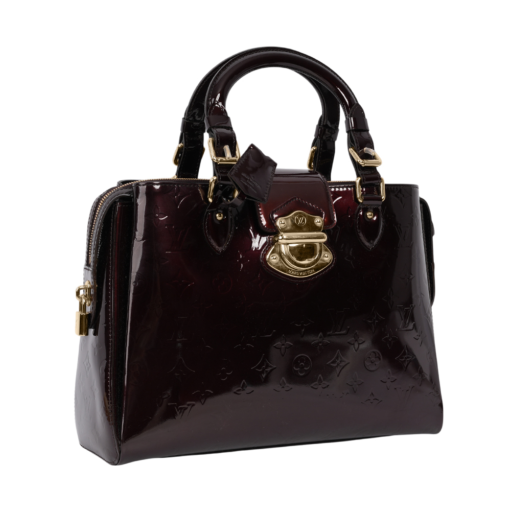 【Louis Vuitton】Melrose Monogram 漆皮三層手提包(深葡萄紫) M93757