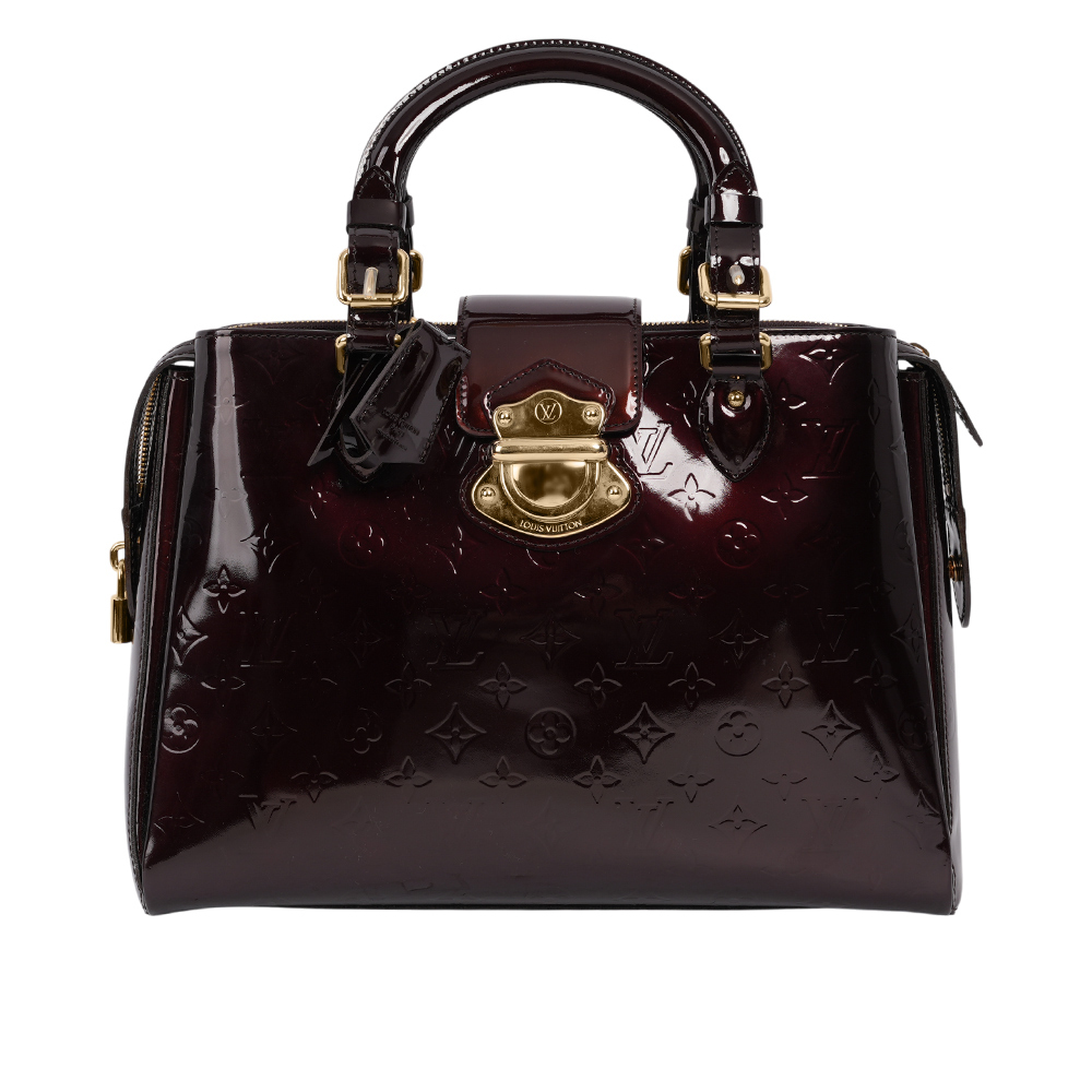 【Louis Vuitton】Melrose Monogram 漆皮三層手提包(深葡萄紫) M93757