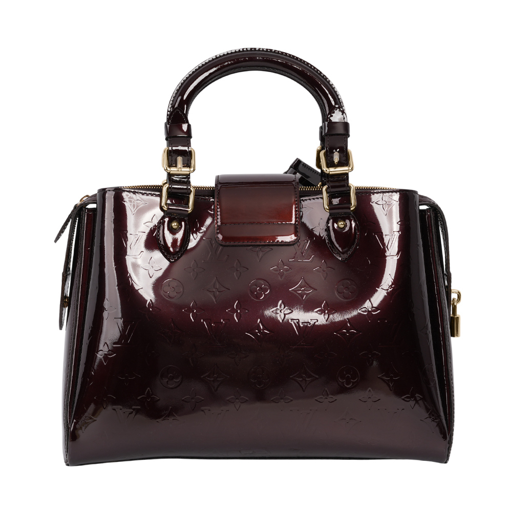 【Louis Vuitton / LV】LV  monogran 紫色 漆皮 手提包 M93757