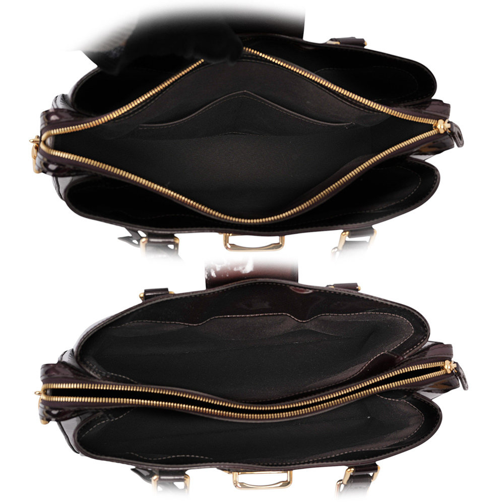 【Louis Vuitton / LV】LV  monogran 紫色 漆皮 手提包 M93757