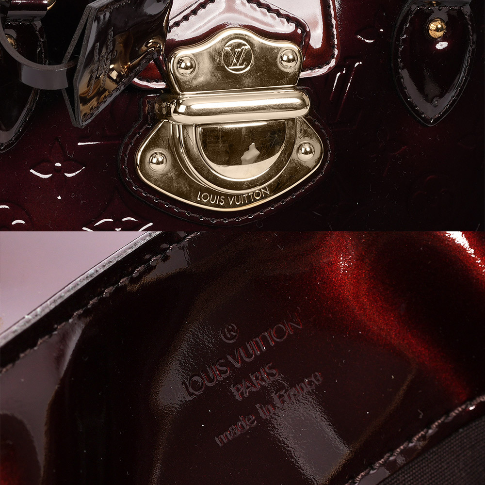 【Louis Vuitton / LV】LV  monogran 紫色 漆皮 手提包 M93757