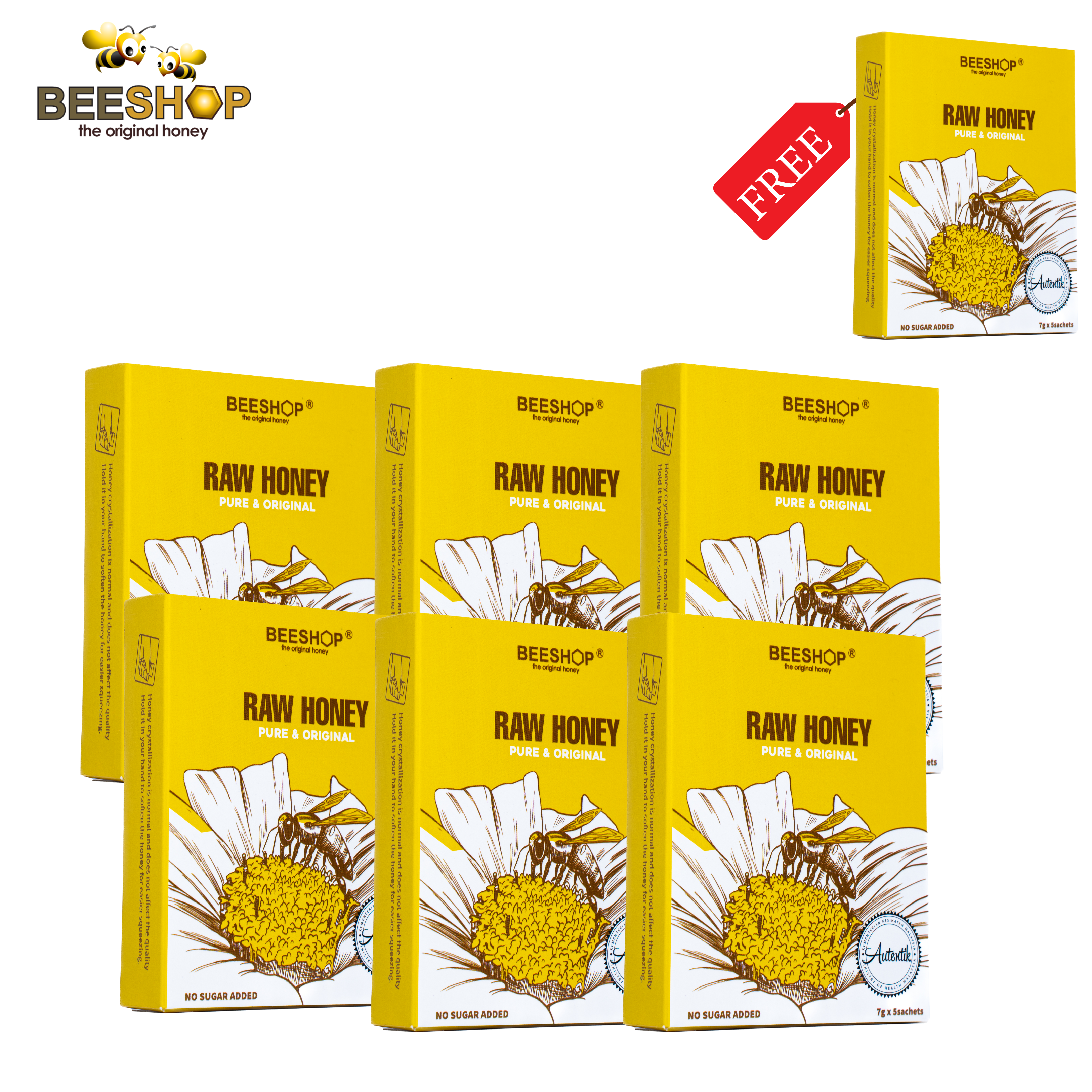Raw Honey Sachet (Buy 6 Free 1)