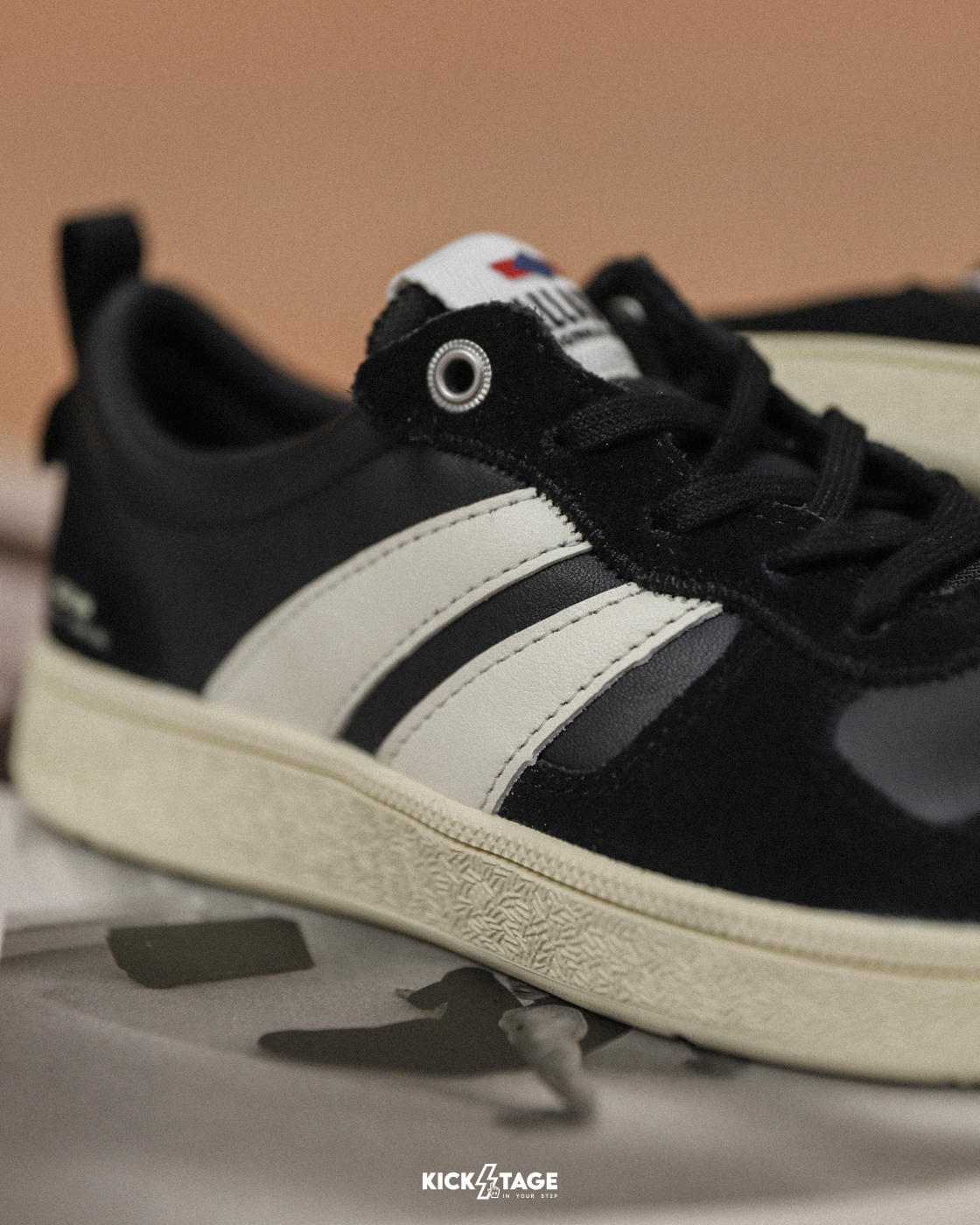 **特價商品售出無退換**男女鞋 PALLADIUM PALLACUP FLAME LTH 黑白 皮革 復古 運動 休閒鞋【74485-070】