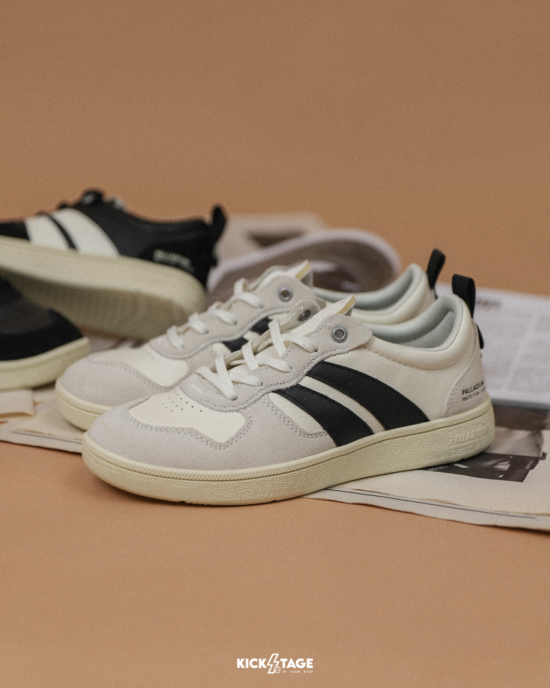 **特價商品售出無退換**男女鞋 PALLADIUM PALLACUP FLAME LTH 白黑 皮革 復古 運動 休閒鞋【74485-198】