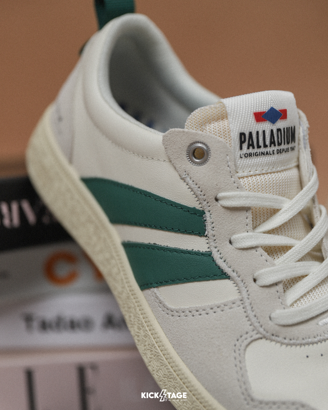 **特價商品售出無退換**男女鞋 PALLADIUM PALLACUP FLAME LTH 白綠 皮革 復古 運動 休閒鞋【74485-193】