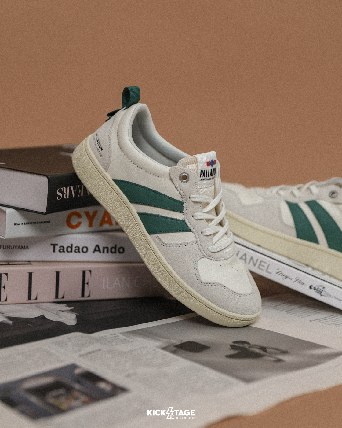 **特價商品售出無退換**男女鞋 PALLADIUM PALLACUP FLAME LTH 白綠 皮革 復古 運動 休閒鞋【74485-193】