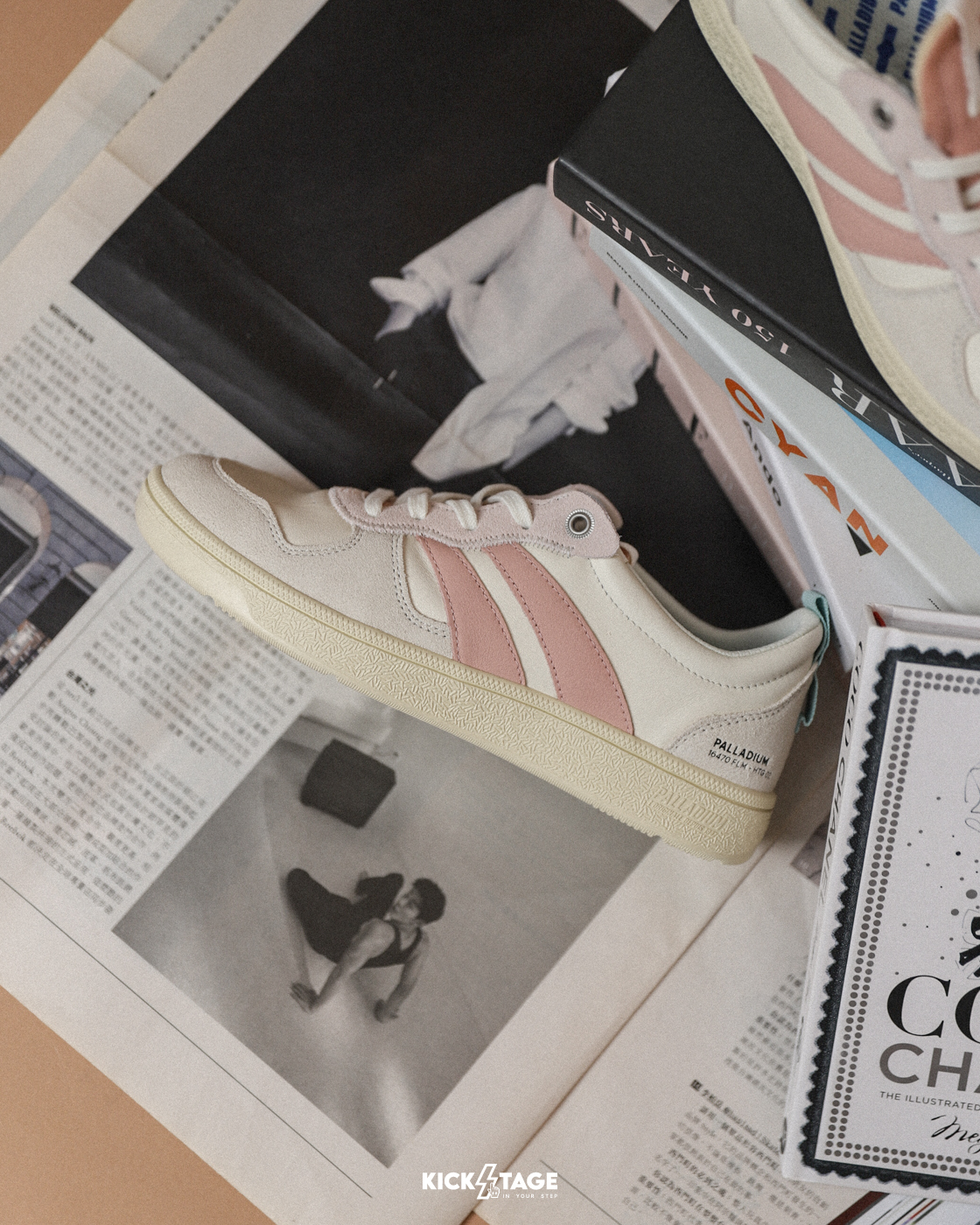 **特價商品售出無退換**男女鞋 PALLADIUM PALLACUP FLAME LTH 白粉 皮革 復古 運動 休閒鞋【74485-165】