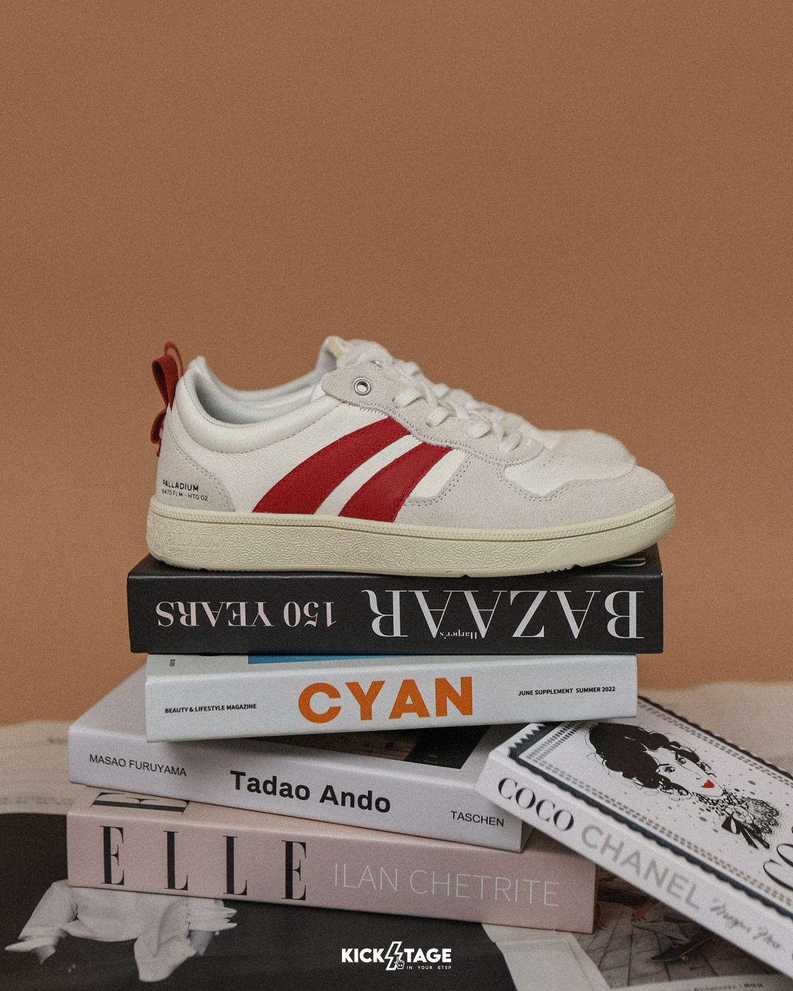 **特價商品售出無退換**男女鞋 PALLADIUM PALLACUP FLAME LTH 白紅 皮革 復古 運動 休閒鞋【74485-174】