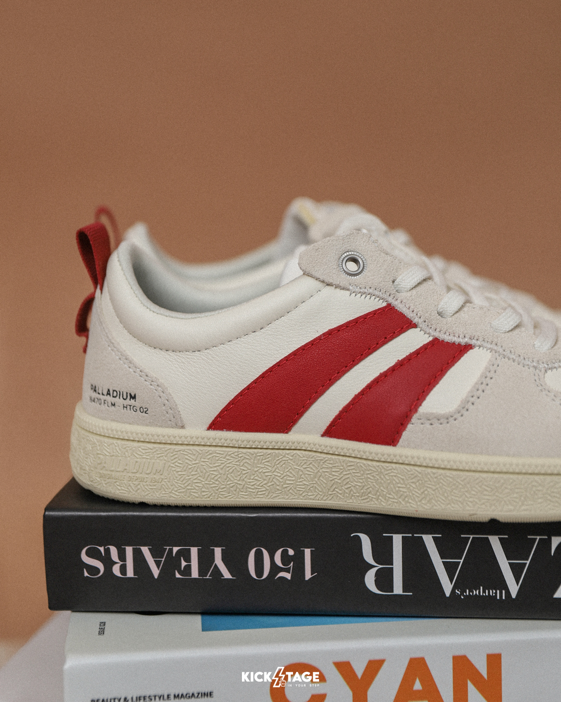 **特價商品售出無退換**男女鞋 PALLADIUM PALLACUP FLAME LTH 白紅 皮革 復古 運動 休閒鞋【74485-174】