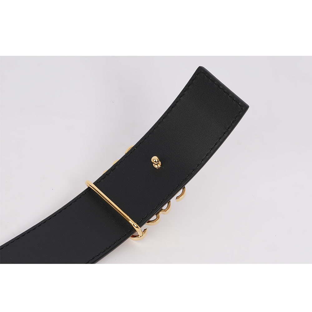 【LOEWE】Anagram 金釦平滑牛皮雙面可用皮帶85cm(焦糖色/黑色)E821Z20X02 2544