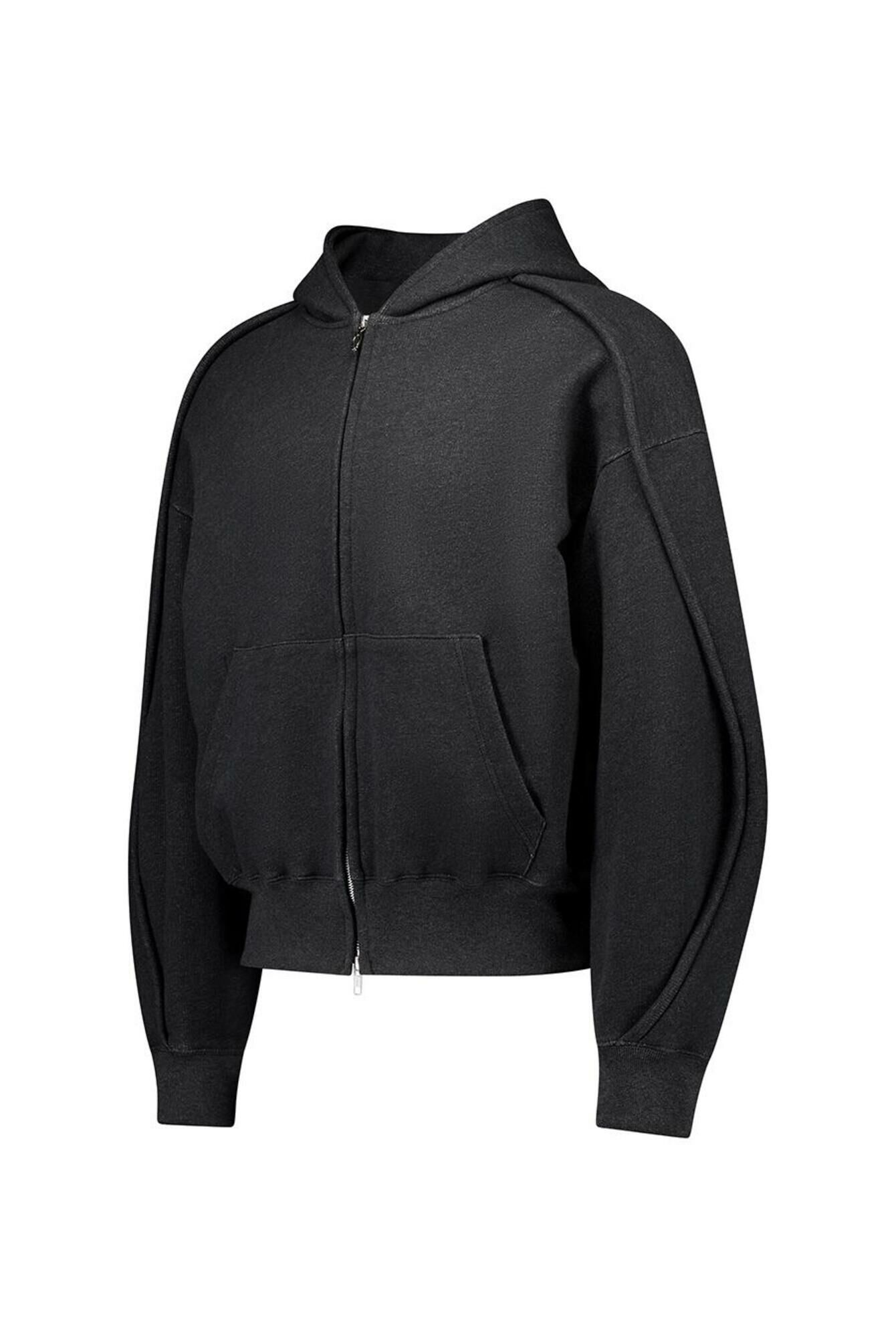 Lining logo hoodie Jacket - Black wall