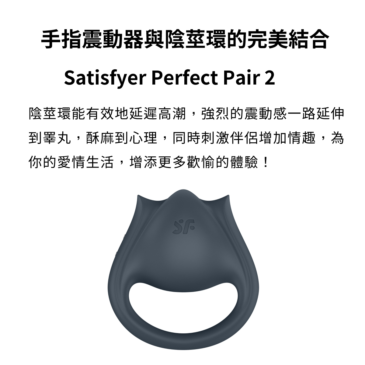 Satisfyer Perfect Pair 2,Satisfyer,德國 Satisfyer,情趣用品,情趣玩具,震動陰莖環,陰莖環,屌環,精力環