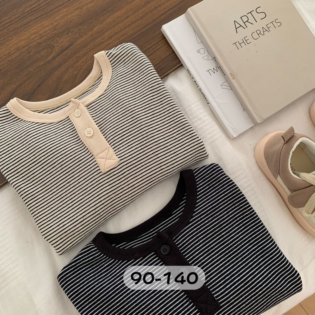 細條紋百搭長袖上衣