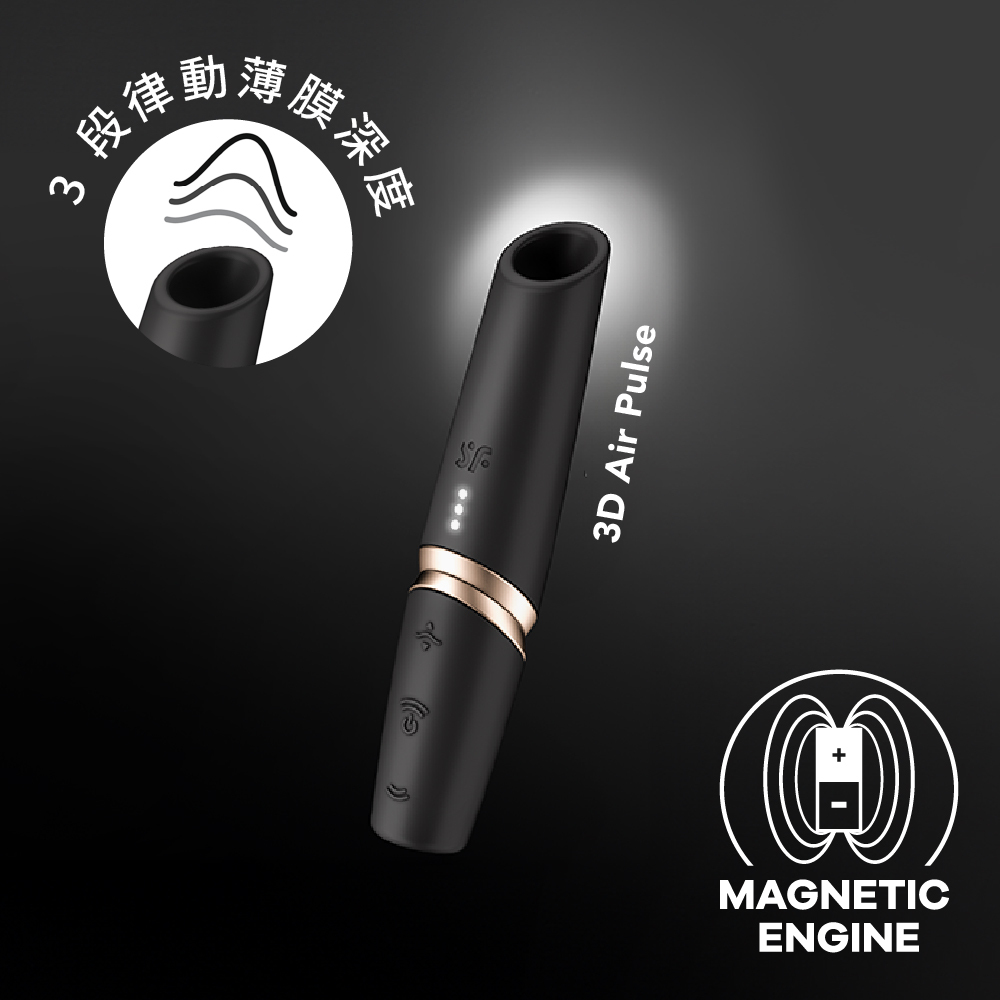 德國 Satisfyer Perfect Kiss 3D磁感律動口紅吸吮器