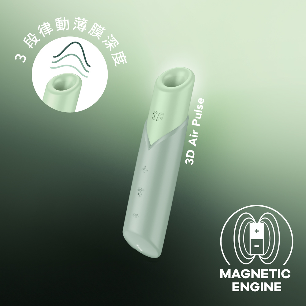 德國 Satisfyer Naughty Kiss 3D磁感律動口紅吸吮器